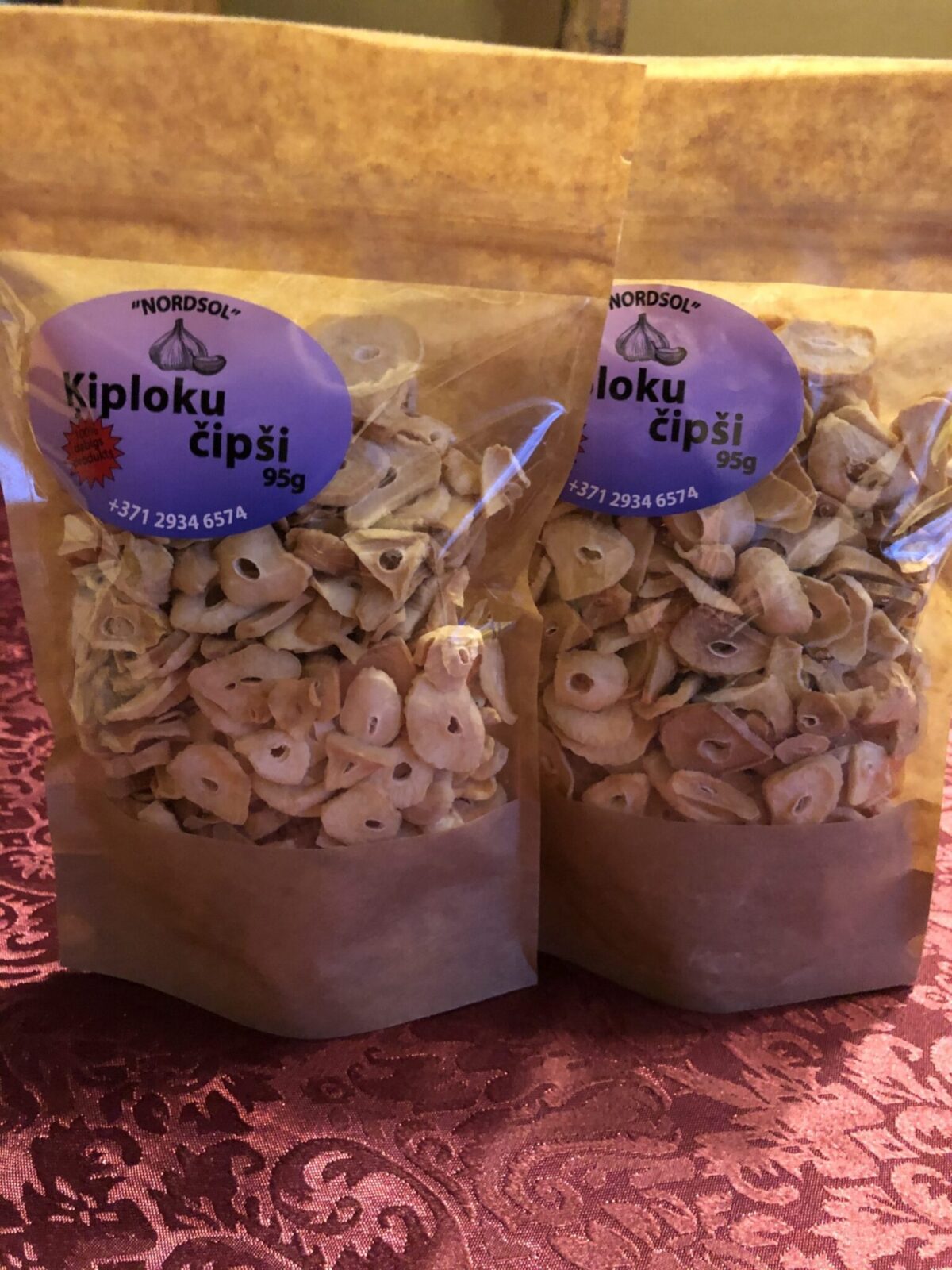 Ķiploku čipši 150 gr iepakojumā - Attēls 1