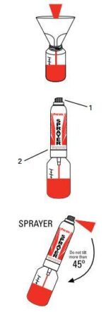 Preval komplekts Nr2 - Aerosols ar stikla tvertni + 2gb Rezerves aerosoli - Attēls 3