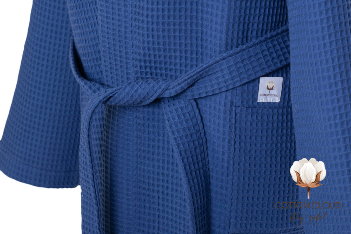 Vannas halāts no vafeļu auduma, INDIGO - XL izmērs - Attēls 3