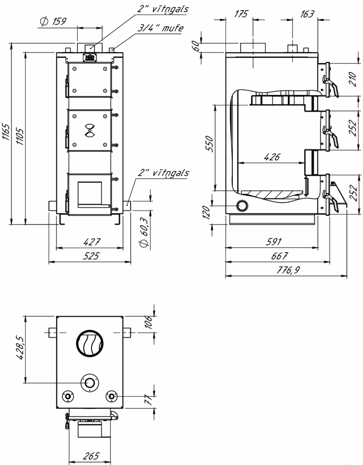 Malkas apkures katls MK-25 - Attēls 4