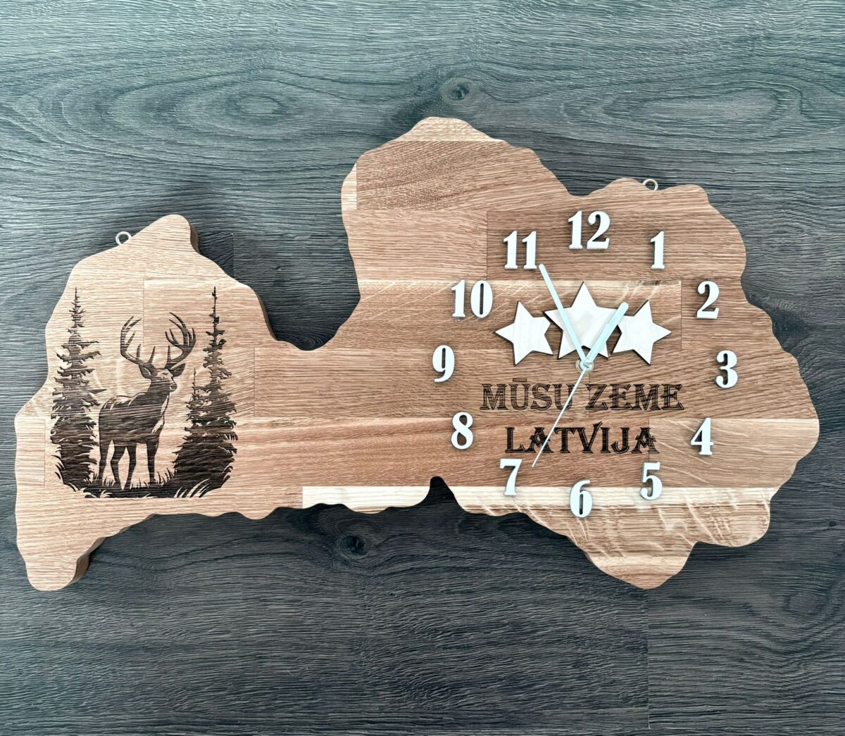 Ekskluzīvs sienas pulkstenis – Latvijas kontūrā - Attēls 2
